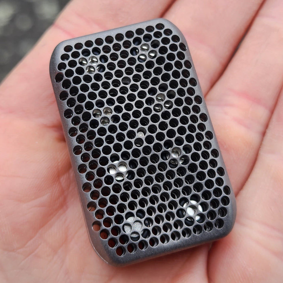 SkellyVerkk™ Titanium "Stonewash"- 3-Click Slider with Stainless Steel Plates