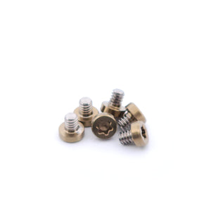 Titanium 2-56 Size Screws (Set of SIX for Slider Plates) "Gold"