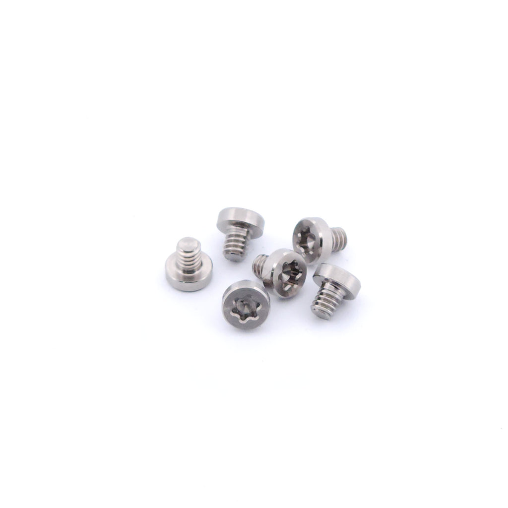 Titanium 2-56 Size Screws (Set of SIX for Slider Plates) 