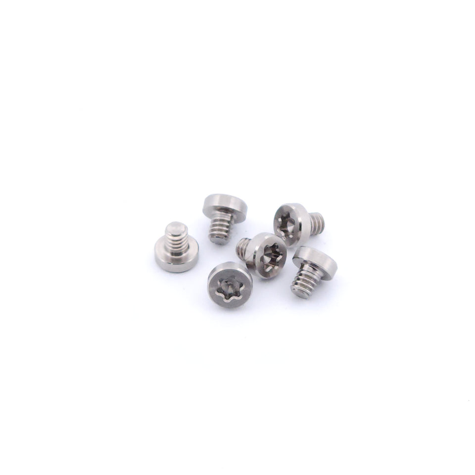 Titanium 2-56 Size Screws (Set of SIX for Slider Plates) "Natural"