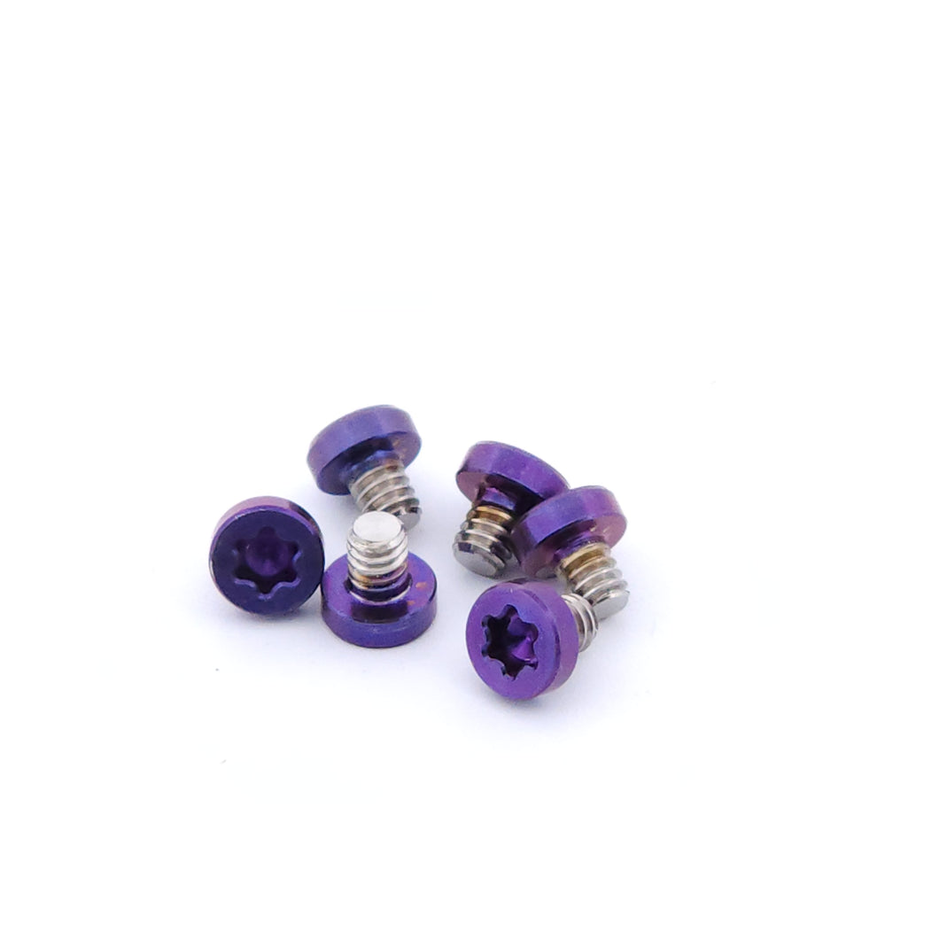 Titanium 2-56 Size Screws (Set of SIX for Slider Plates) 